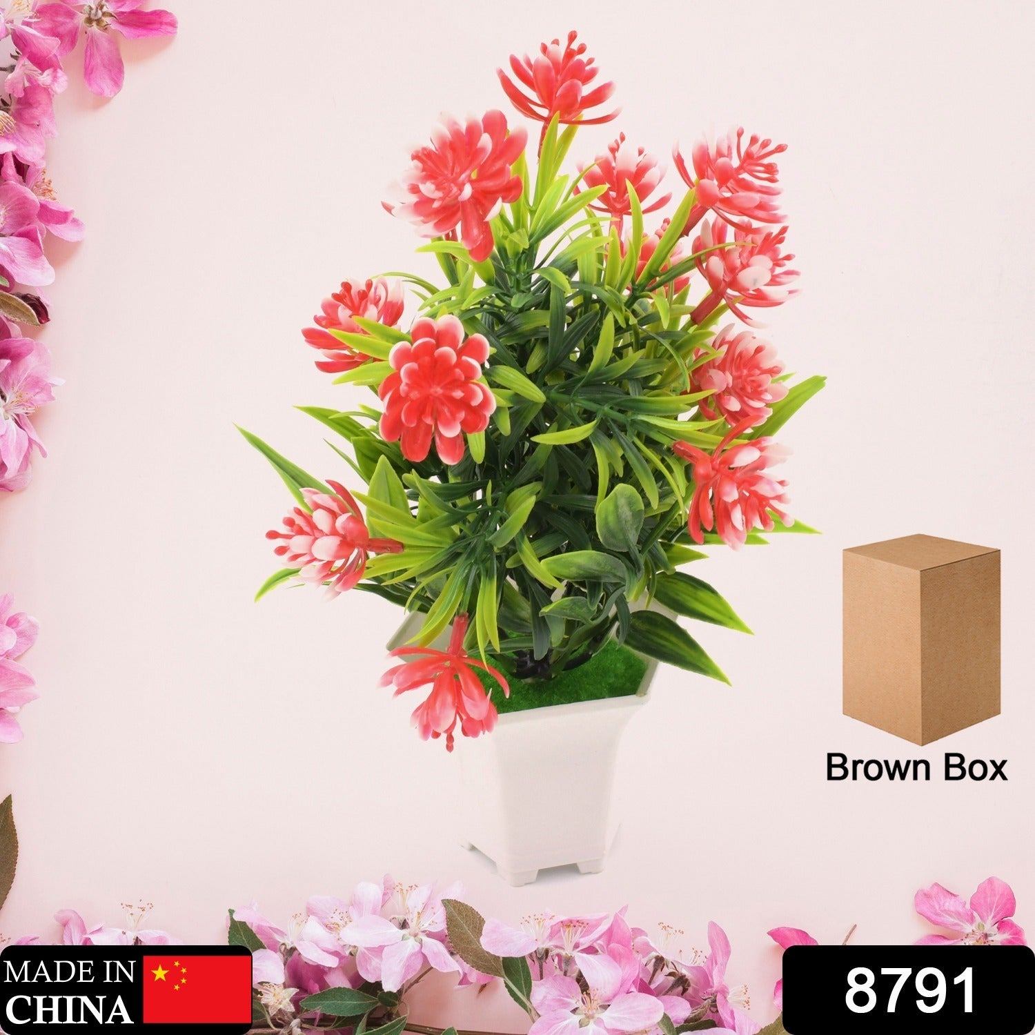 Wild Artificial Flower Plants with Cute Pot | Flower Plant for Home Office Decor | Tabletop and Desk Decoration | Artificial Flower for Balcony Indoor Decor, Plants for Living Room (1 Pc) Wild Artificial Flower Plants with Cute Pot | Flower Plant for Home Office Decor | Tabletop and Desk Decoration | Artificial Flower for Balcony Indoor Decor, Plants for Living Room (1 Pc)